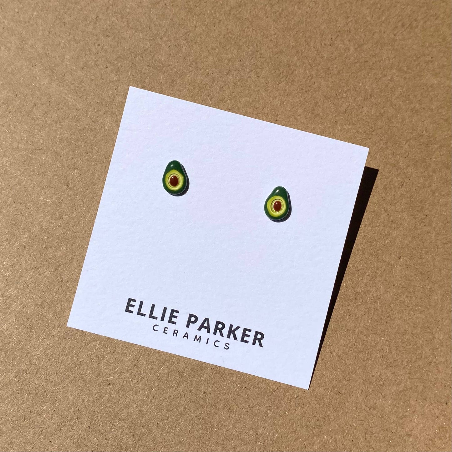 Ellie Parker, Ceramic Avocado Earrings