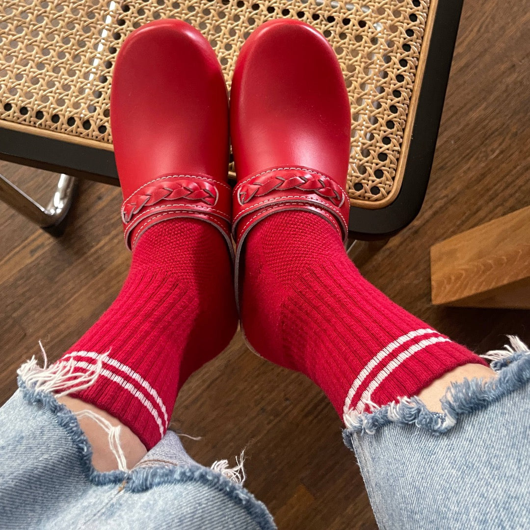 Le Bon Shoppe, Boyfriend Socks, Red