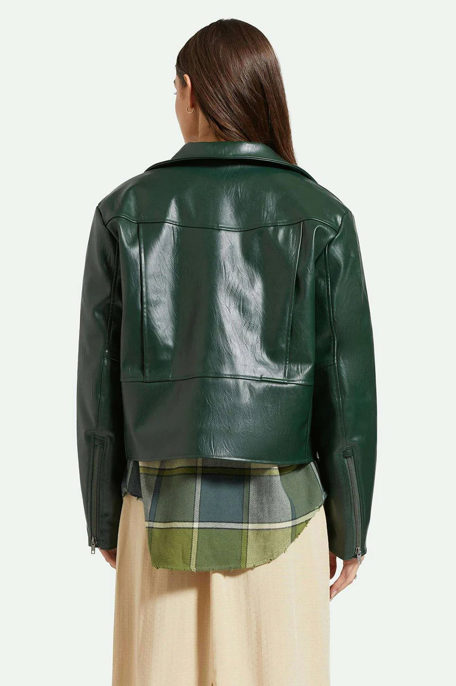 Brixton, The Moto Vegan Leather Jacket, Pine Needle