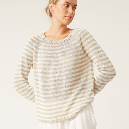 Lilou Striped Linen Sweater