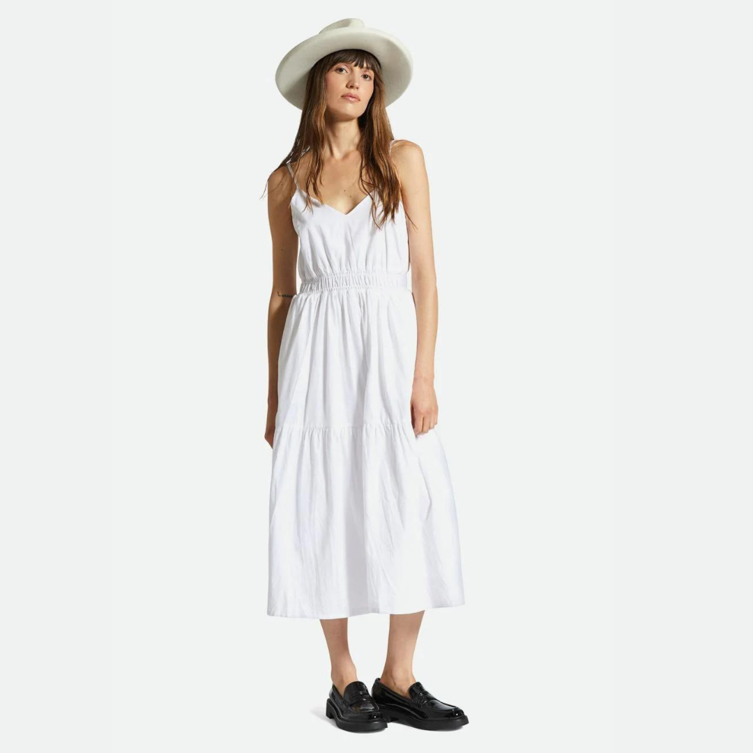 Sidney Dress, White Solid