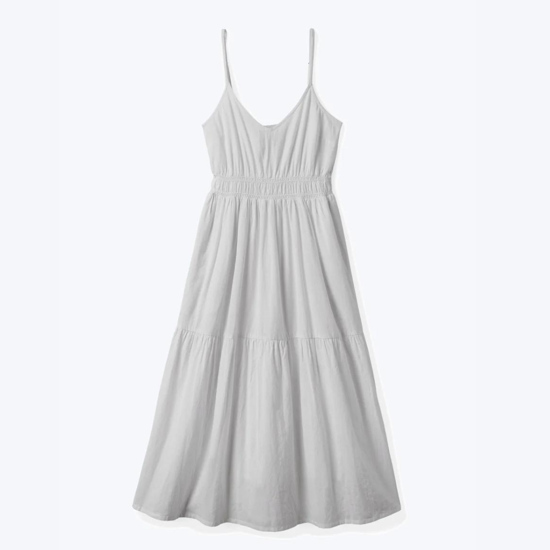 Sidney Dress, White Solid