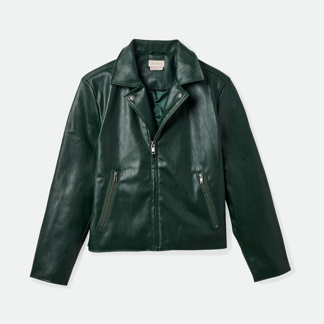 Brixton, The Moto Vegan Leather Jacket, Pine Needle