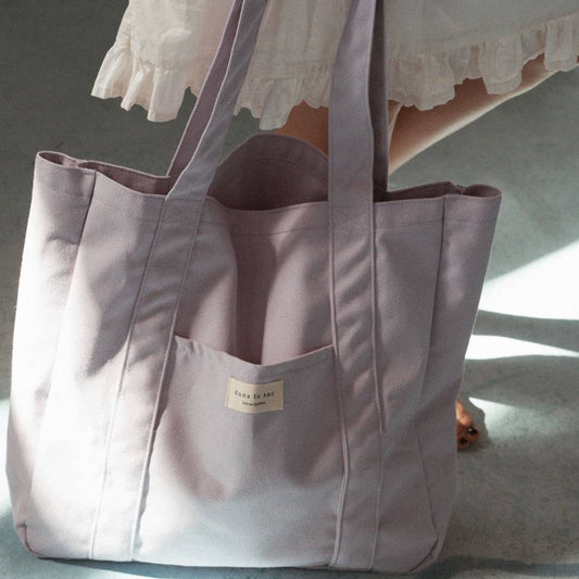 Colourful Cotton Tote Bag, Lilac