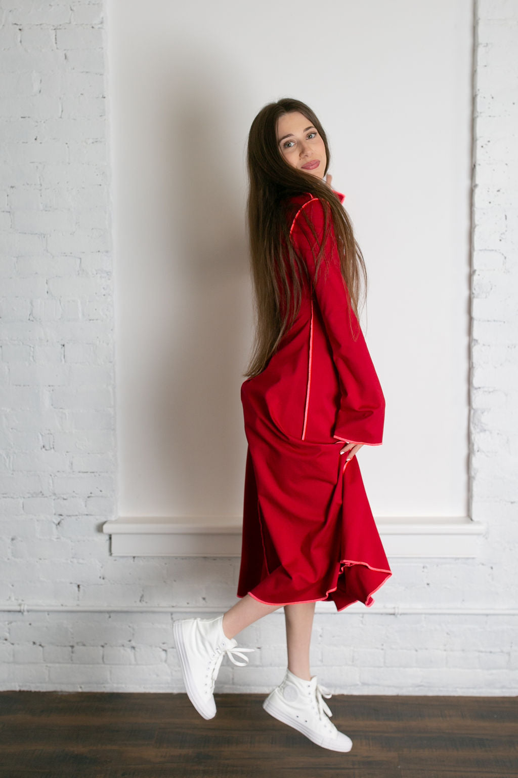 Eliza Faulkner, Clara Dress, Red