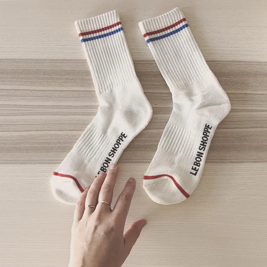 Boyfriend Socks, Milk