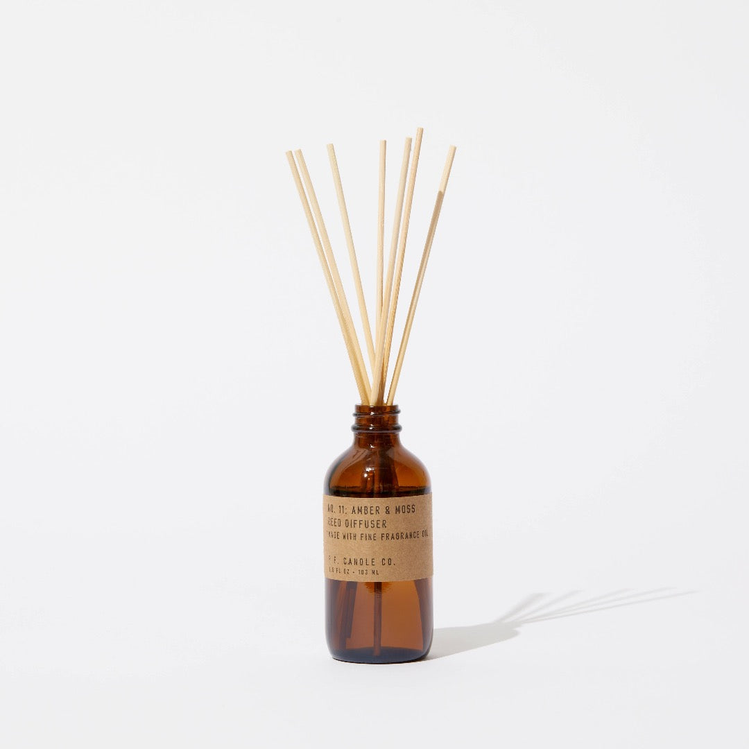 PF Candle Co., Amber & Moss, 3.5 oz Reed Diffuser